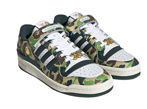 adidas x BAPE Leather Camouflage Print Sneakers w/ Tags